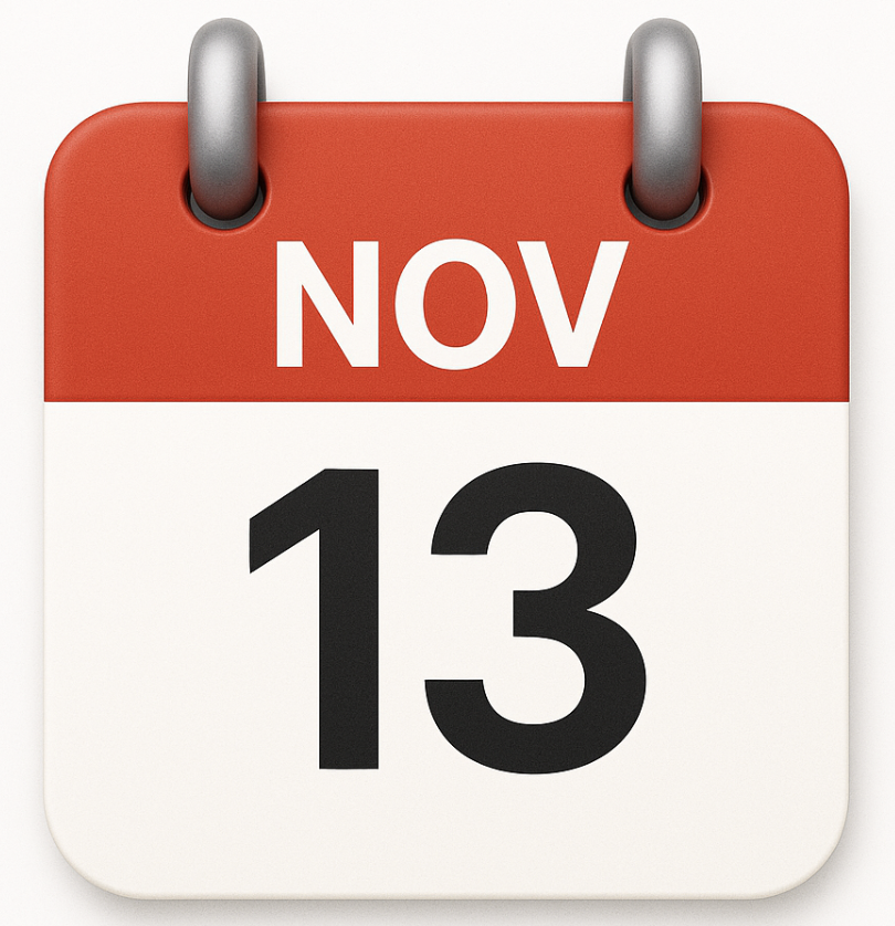Calendrier 13 novembre